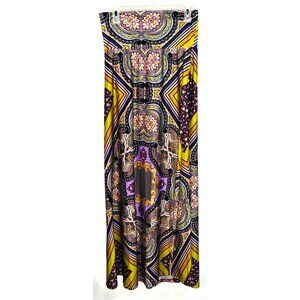 Arden B Womens Multicolor Boho Maxi Skirt L 90% Polyester 10% Spandex